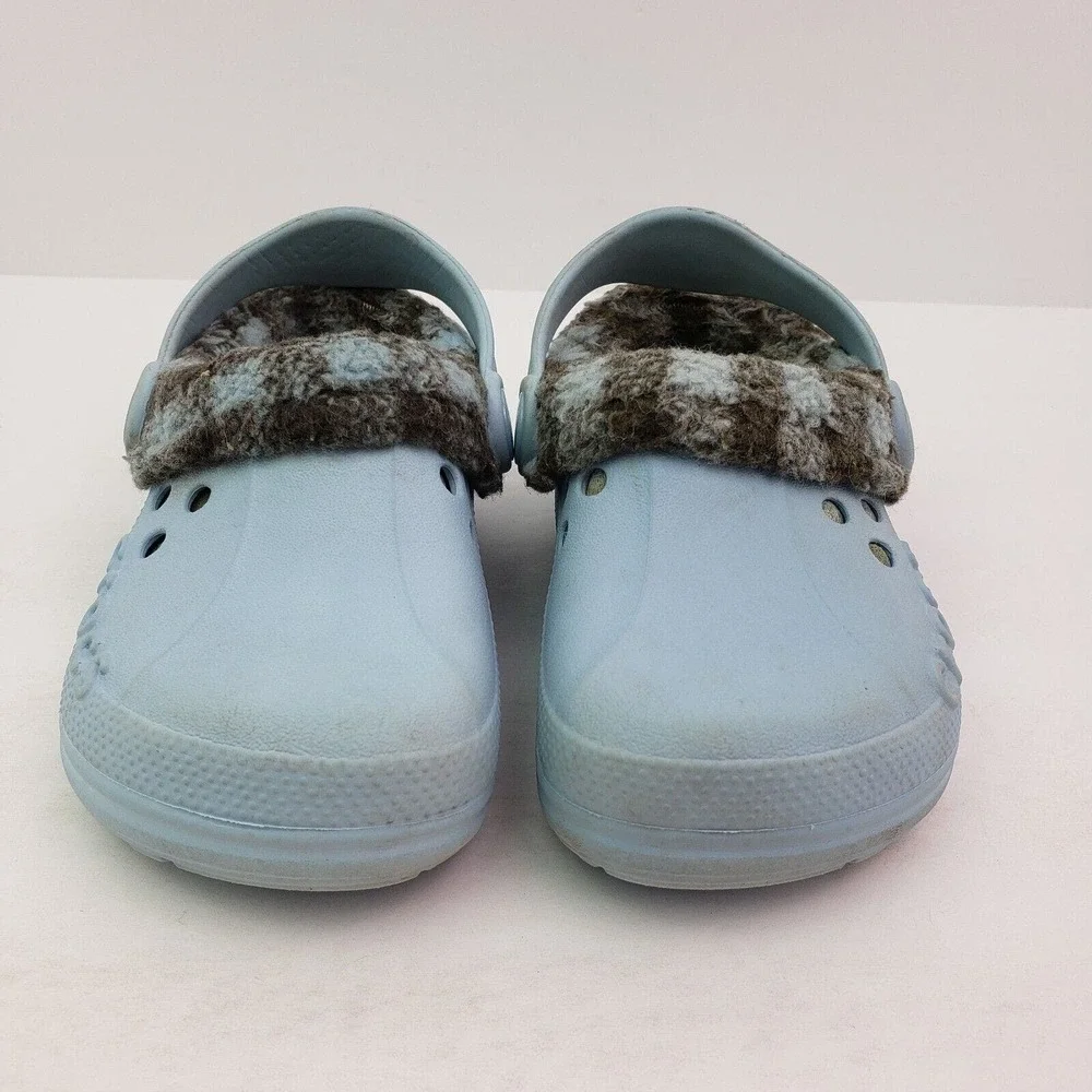 Crocs Classic Lined Toddler Boys Size 6-7c Blue Slip On Comfort Shoes
